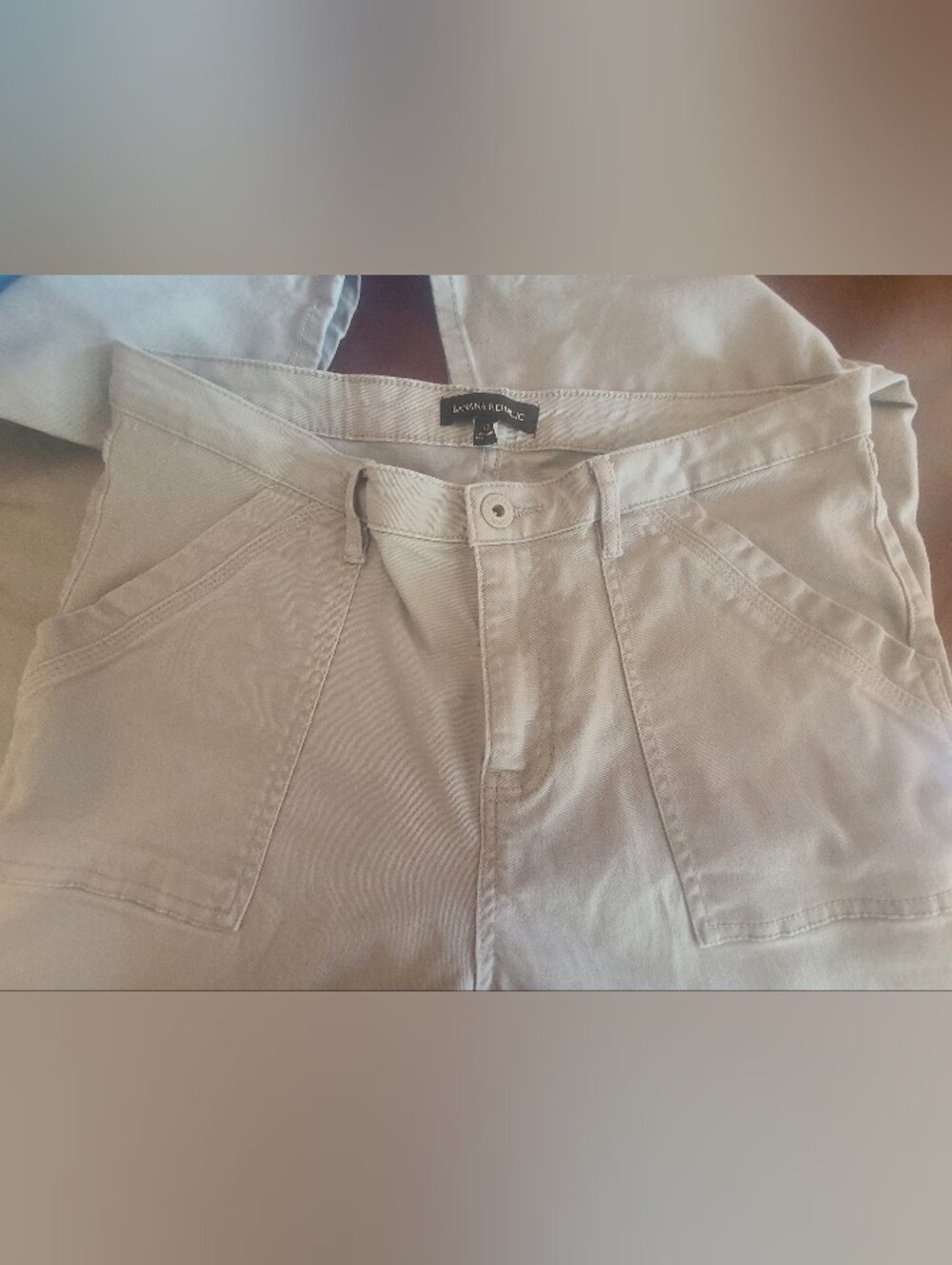 Banana Republic Gray Utility Chino Pants, Women's Size 12 - Picture 5 of 9